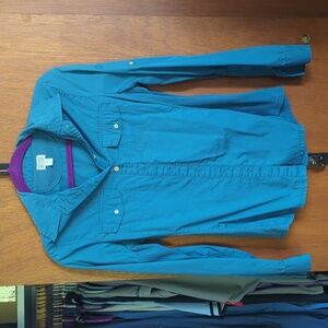 Blue button up shirt